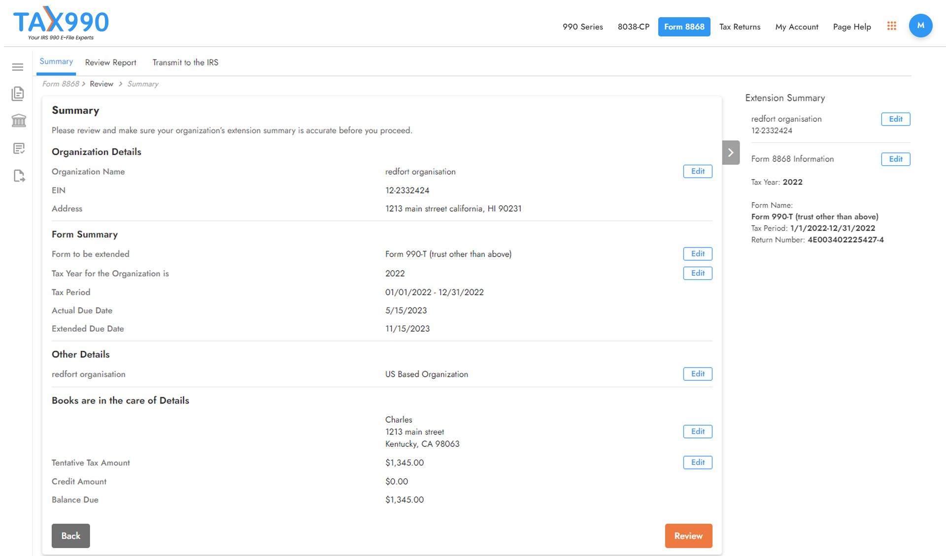 Complete Form Based Filing