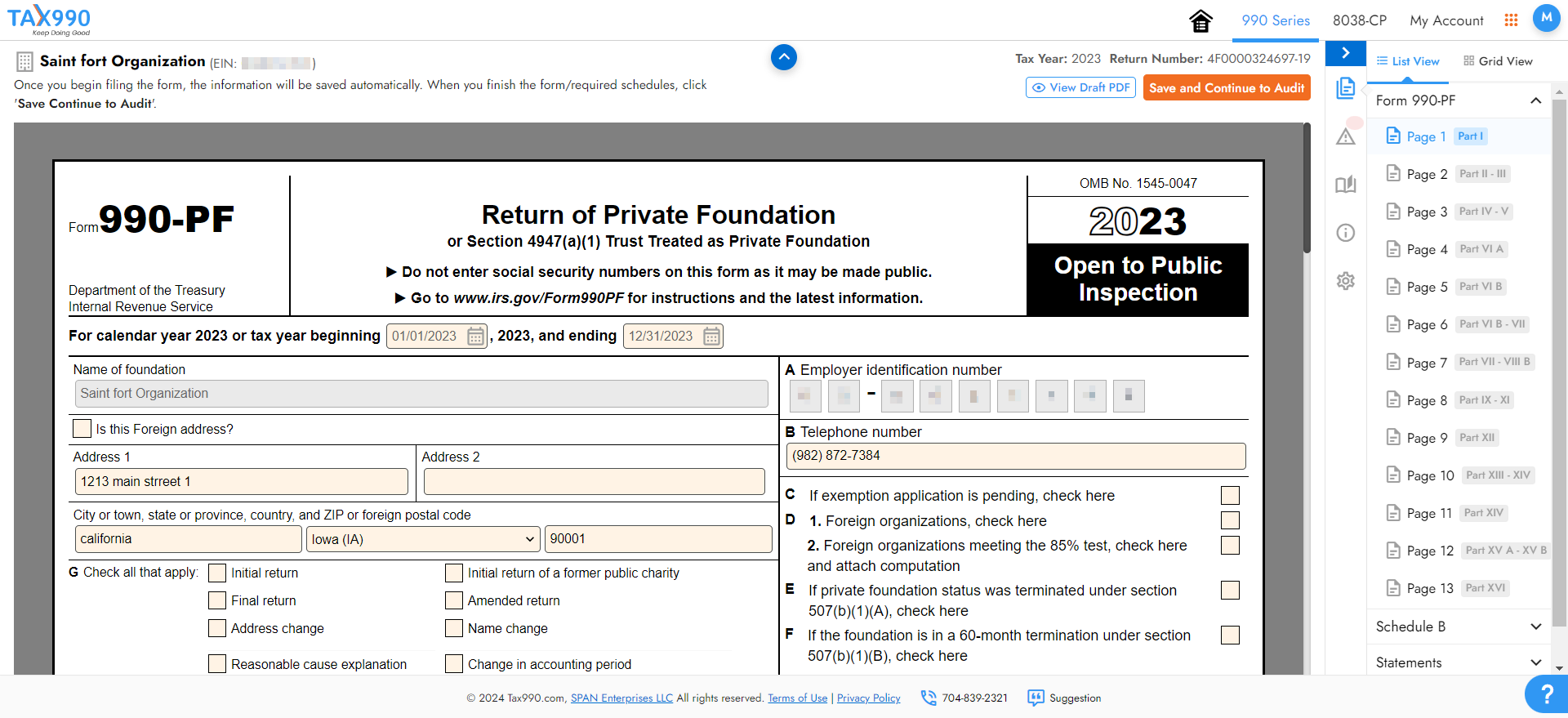 Complete Form Based Filing